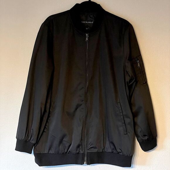 New! Mens Bernardo, Waterproof Polyester “Bomber-Style” Black Jacket. Size XL. - Picture 1 of 6